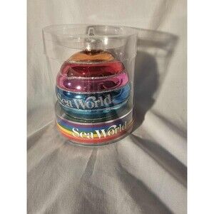 SeaWorld Glass Ornament Ball Pride Rainbow Colors 2025
